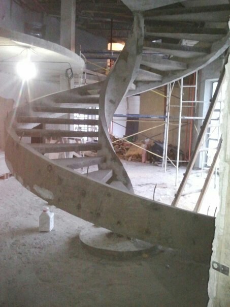 Concrete spiral staircase. - Not mine, Do it yourself, With your own hands, Stairs, Caracole, Concrete, Tree, Images, Longpost