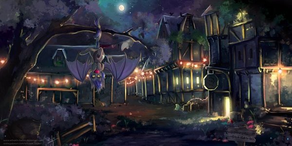 A perfect night for a tomato bite My Little Pony, Flutterbat, Ponyart, Wilvarin-liadon