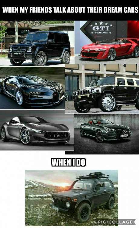 There are those abroad who dream of... - Niva, 9GAG, Automotive industry, Dreams Come True, Motorists, Dream