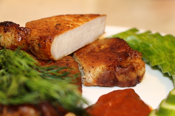 Pork steak - My, Steak, Dinner, Meat, Recipe, , Quickly, , 