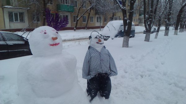 Модный снеговик. - Снеговик, Белгород, Мода