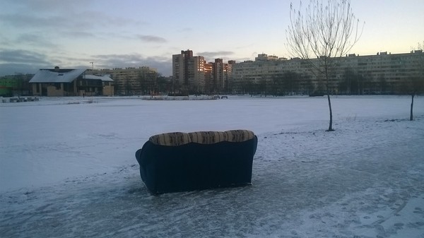 Amateur photo... - My, The photo, Town, Forest, Clouds, Sofa, Longpost