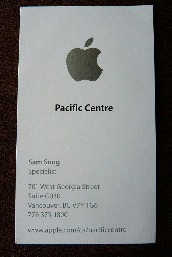 Apple business card. Nothing unusual. - Apple, Business card, Exiled Cossack, Samsung