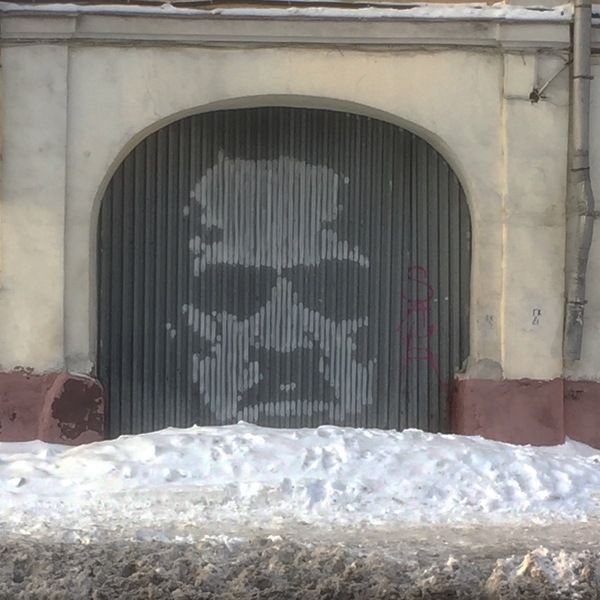 The Godfather arrived in Moscow - My, Moscow, Godfather, Winter, Street art