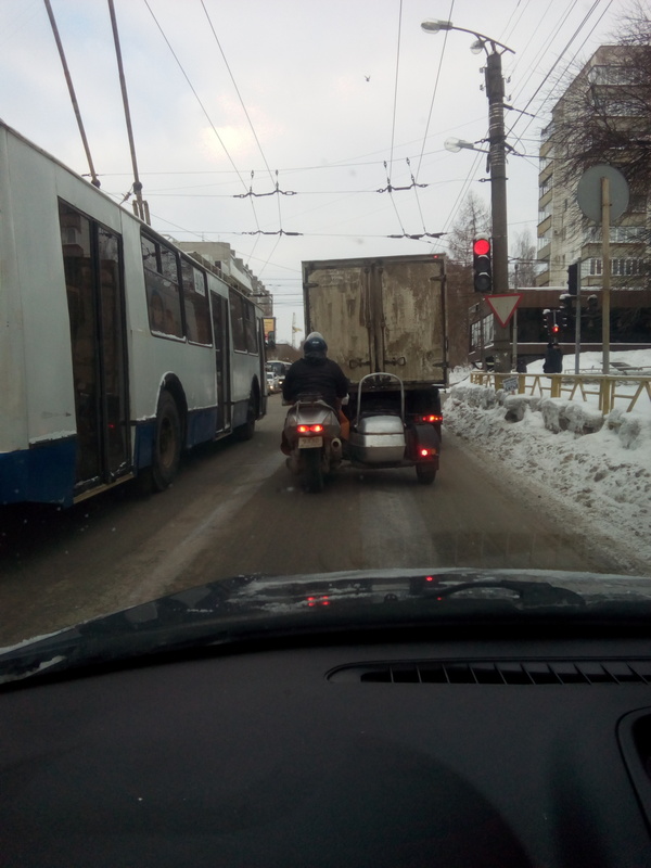 Meanwhile in Kirov... - My, Motorcyclist, Winter, freezing, Bikers, Walruses, Motorcyclists