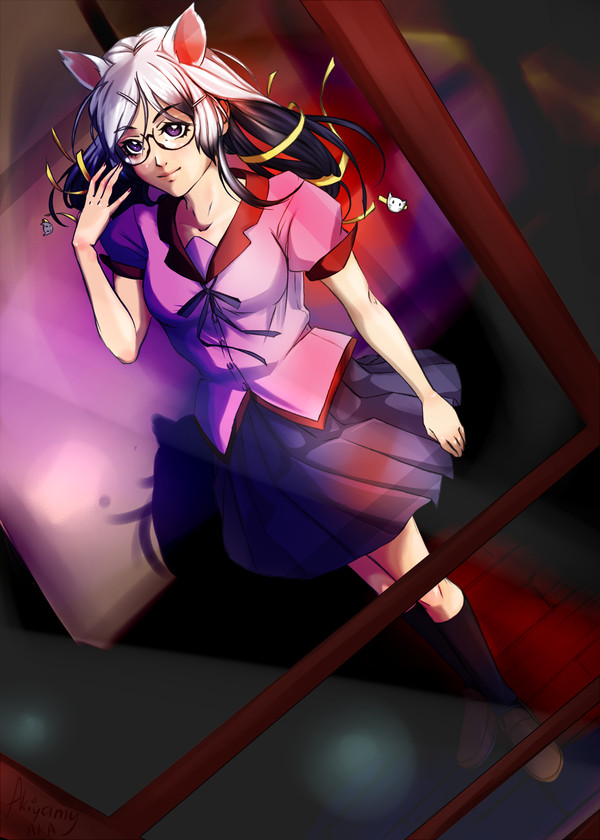 Hanekawa tsubasa - My, Hanekawa tsubasa, Monogatari series, Nekomonogatari, Anime, Fan art, Anime art