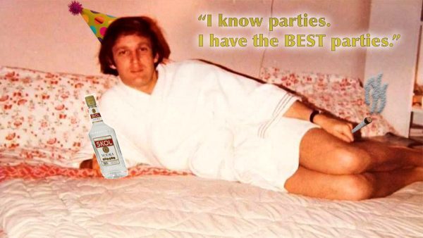 Bath president. Young Trump in a bathrobe got into a photoshop battle. - Donald Trump, The president, USA, , Humor, Longpost, GIF, Robe