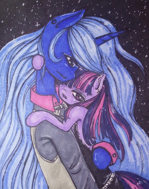 My little princess) - My Little Pony, Моё, Princess Luna, Twilight sparkle