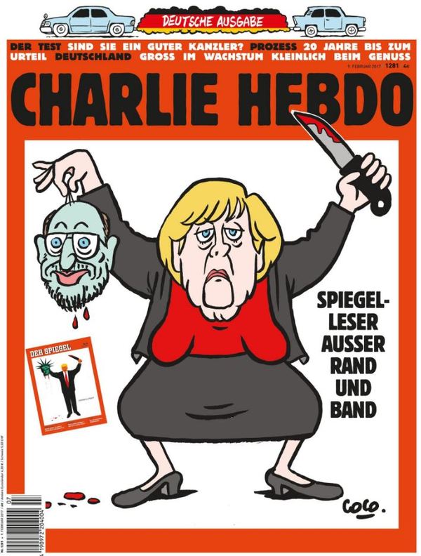 Charlie Hebro in solidarity with Spiegel - Politics, Germany, Donald Trump, Angela Merkel, Schultz