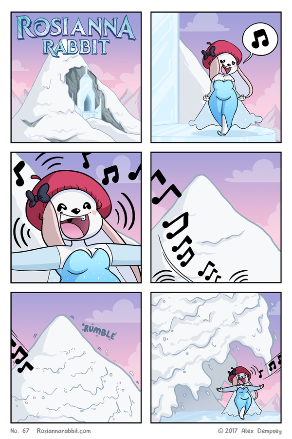 Singing in the mountains is not a good idea - Rosianna rabbit, Comics, Elsa, Cold heart