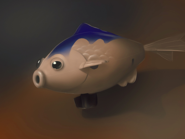 Decided to educate myself in drawing - My, Photoshop, Self-education, A fish, Toys, Drawing