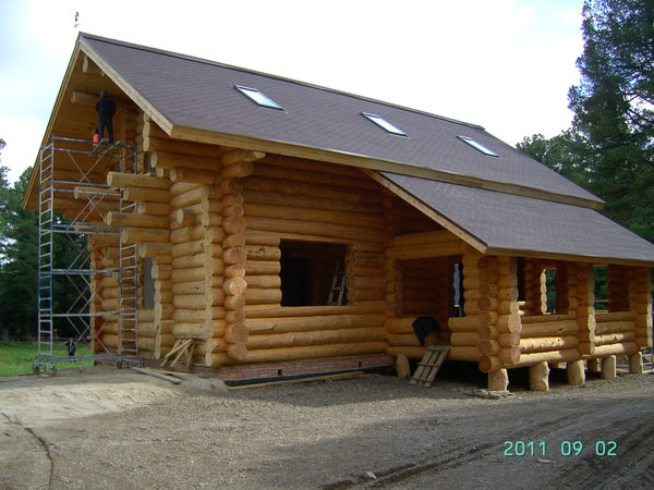 chopped log - Wooden house, , , My