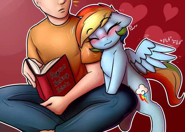 Pegasus tenderness - My little pony, PonyArt, Anon, CaptainPudgeMuffin, Rainbow dash