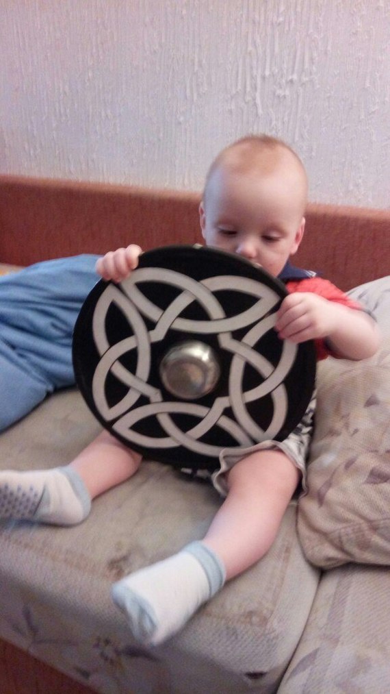 Viking children's shield) - My, Needlework, Creation, Toys, Викинги, Shield, Children, Longpost