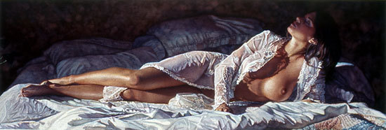 Watercolor realism by Steve Hanks - NSFW, Steve Hanks, Artist, , Art, Female, Children, Longpost, Women