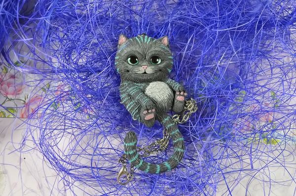 Any Cheshire Cat lovers out there? - My, Cheshire, Cheshire Cat, Master Class, Lesson, Лепка, , Needlework, Clock, Video
