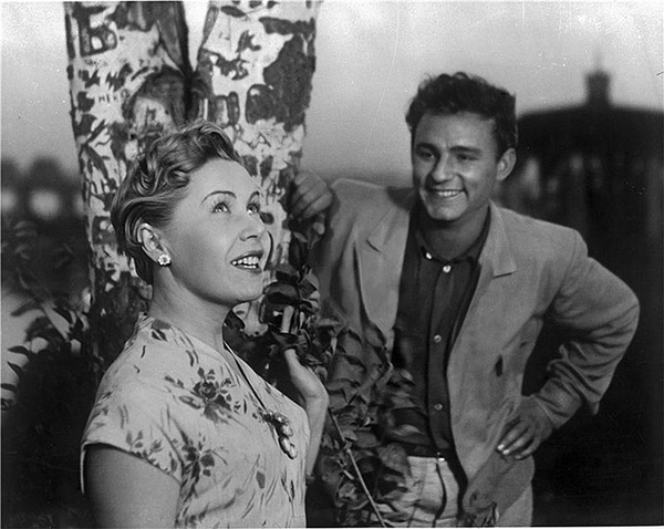 Inna Makarova and Nikolai Rybnikov in the film Height (1957) - Inna Makarova, Nikolay Rybnikov, Height1957, Soviet cinema