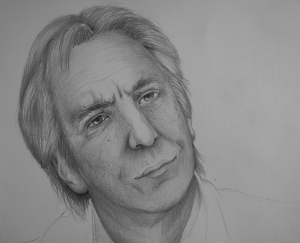 There was another attempt to portray Alan Rickman - My, Alan Rickman, Severus Snape, Harry Potter, God, Pencil, Drawing