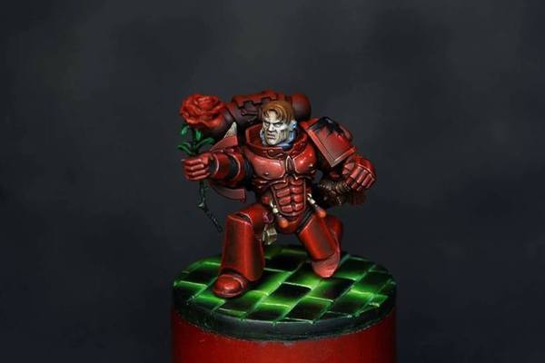 Твое лицо, когда не любишь 14 февраля, но подарок должен подарить - Warhammer 40k, Моделизм, Blood Angels, 14 февраля, Силовая роза, Длиннопост