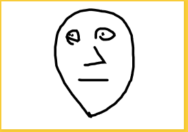 Quick Draw: Asked to draw a face in 20 seconds)) - My, Face, Stoned, Stubbornness, Sadness, Freaks, Pain