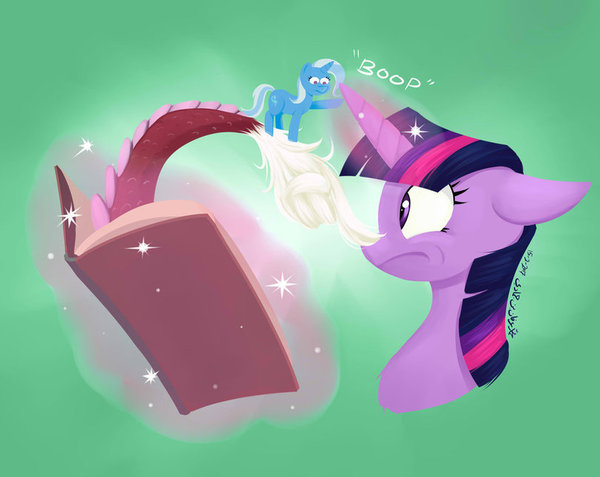 Double Inconvenience - My little pony, PonyArt, Twilight sparkle, Trixie, Discord