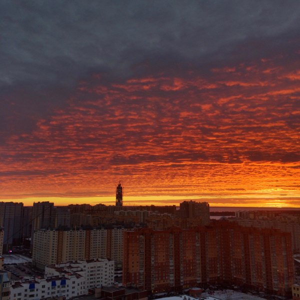 Yesterday's sunset in St. Petersburg - Saint Petersburg, beauty, Sky, Sunset, My