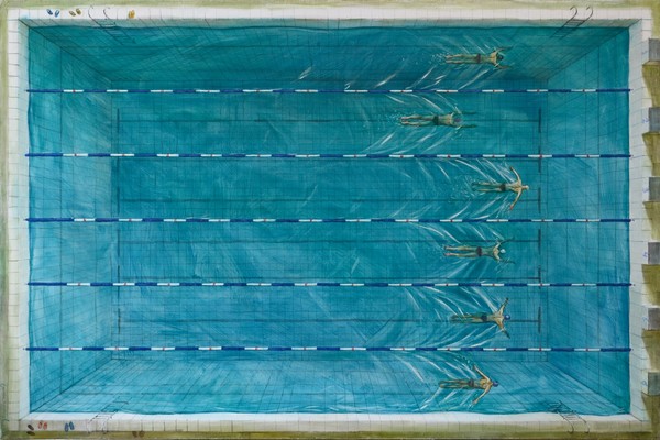 Butterfly - My, Artist, Painting, Art, Swimming pool, Butterfly