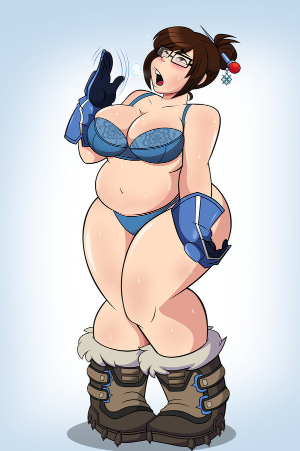 Be Cool, Mei! - NSFW, Grimphantom, Арт, Overwatch, Mei, Девушки