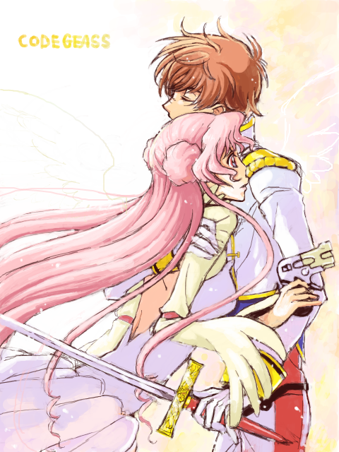 Code Geass . Судзаку Куруруги / Suzaku Kururugi. (кот Артур,Юфи,Лелуш). - Аниме, Code Geass, Судзука, Lelouch Lamperouge, Zero, Suzaku, Anime Art, Арт, Длиннопост