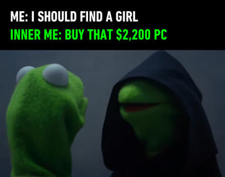 inner self - 9GAG, Gamers, Computer, Dark side, Kermit the Frog, Girls