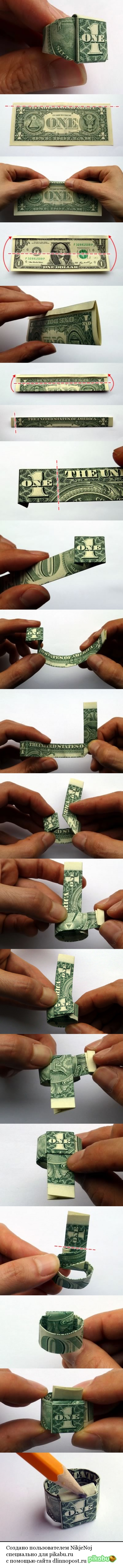 Making a dollar ring - Cheap, Ring, Rukozhop, Needlemen, Longpost, Needlework