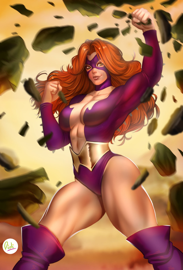 Titania - Didi-Esmeralda, Art, Strong girl, Marvel, Titania