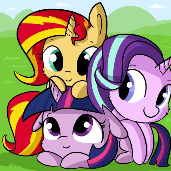  :3 My Little Pony, Ponyart, Twilight Sparkle, Sunset Shimmer, Starlight Glimmer, Tjpones