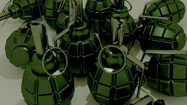 Grenades f-1 Limonka in Blender - My, Pineapple, Hand grenade, Computer graphics, Blender