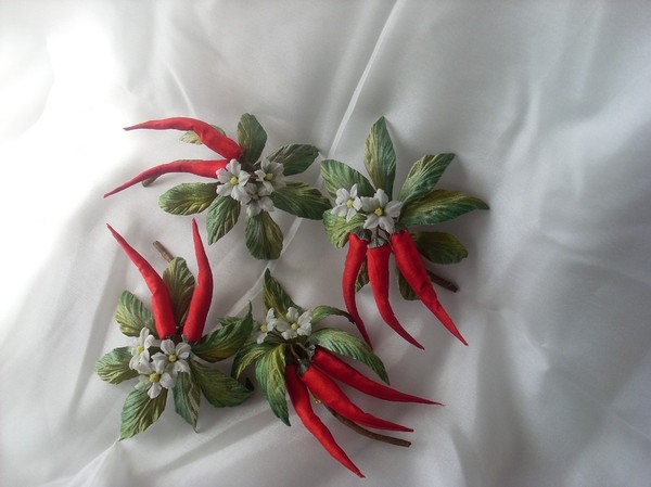 I want to boast)) - My, Flowers, , Master Class, Brooch, Handmade Moscow, Handmade