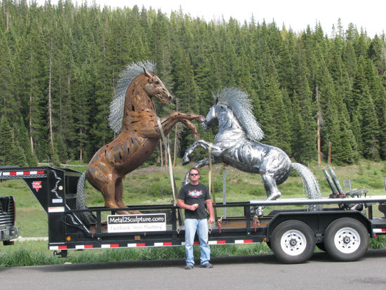 Metal horses - Metal, Horses, Animals, Sculpture, Craft, Longpost