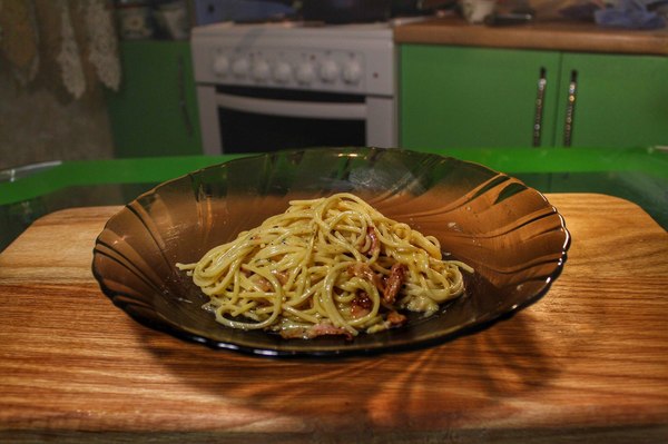 Spaghetti Carbonara with super creamy dressing!!! Everyone check it out!!! - My, Rate, Cook, Spaghetti, , , Carbonara, Eggs