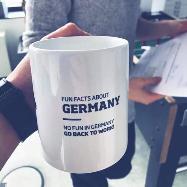 Briefly about the German sense of humor - Germany, Work, Fun, Кружки, , 