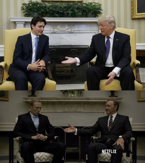 seize the moment - House of cards, Donald Trump, Politics, Serials, Trudeau