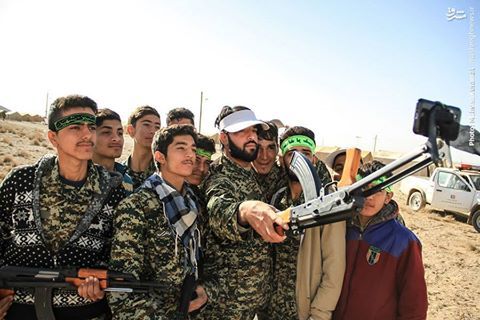 Severe oriental selfie - Syria, Selfie stick