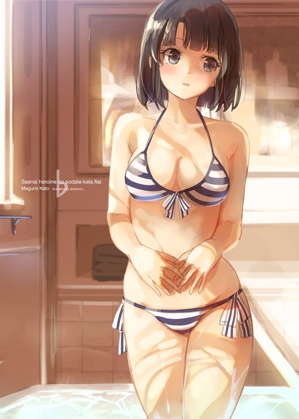 Saenai heroine no sodatekata - NSFW, Megumi Katou, Swimsuit, Anime art, Anime