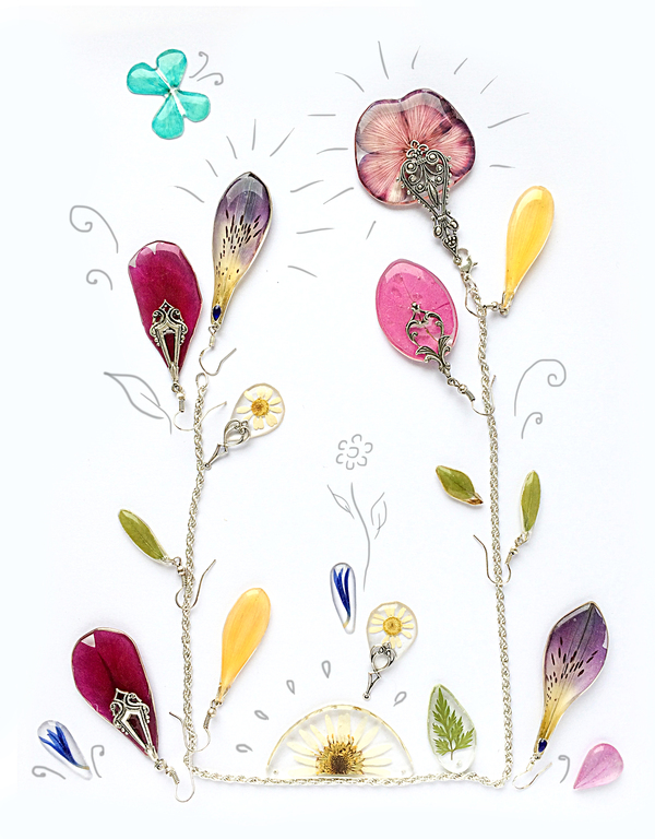 My hobby. Flowers in epoxy - My, Epoxy resin, Resin, Jewelry resin, Creation, Handmade, Hello reading tags, Longpost