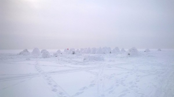 City of the Eskimos at the Ob HPP (Igloo 2017) - My, Obges, Igloo, North, Novosibirsk, Ob sea, Ob Reservoir, Russia, Video, Longpost