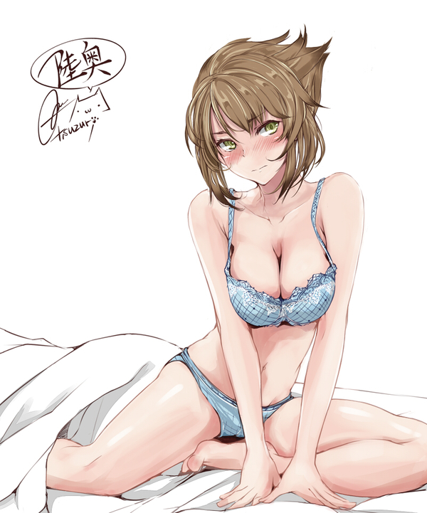 Mutsu <3 - NSFW, Аниме, Anime Art, Kantai Collection, Mutsu, Панцу, Этти