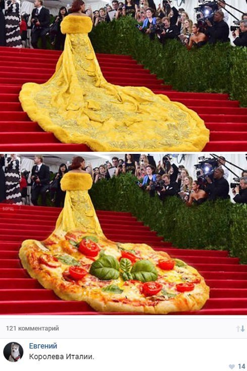 queen of italy - Queen, The dress, Pizza, In contact with, Not mine, Comments