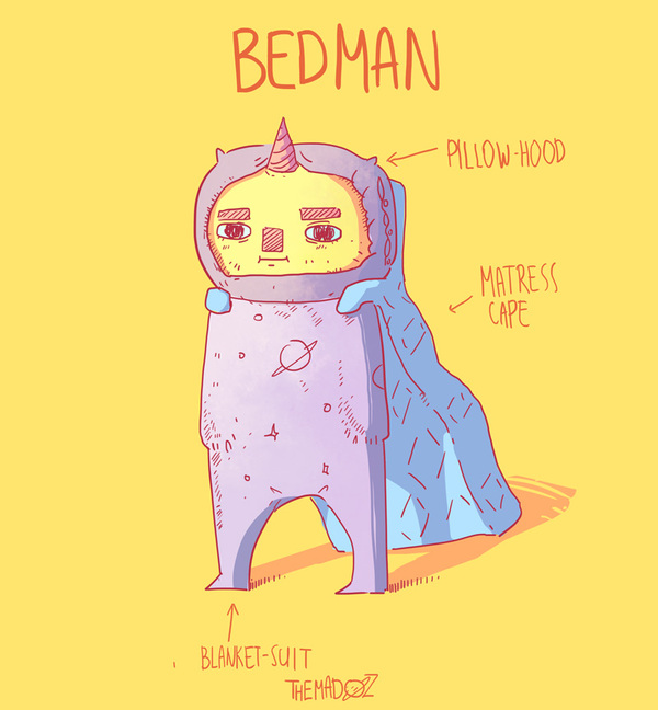 bedsuit - My, Dream, Bed, Superheroes, Morning, Comics, 