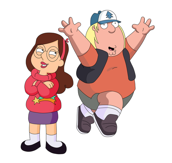 Brothers and sisters are different - My, Gravity falls, Family guy