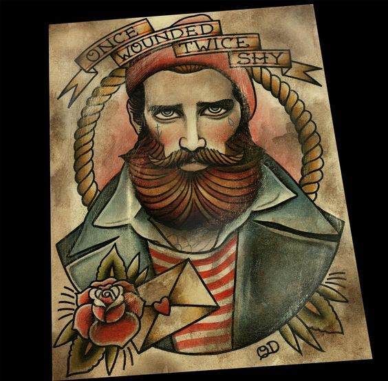 On the eve of the holiday - Tattoo, Tattoo Lovers League, Longpost, Beard, Sketch, A selection