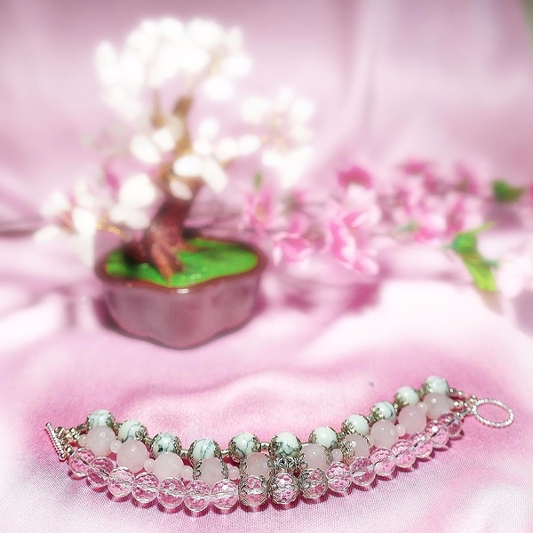 Romantic bracelets made of natural stones and pearls. - My, Decoration, With your own hands, Handmade, Handmade, Handmade decorations, Longpost