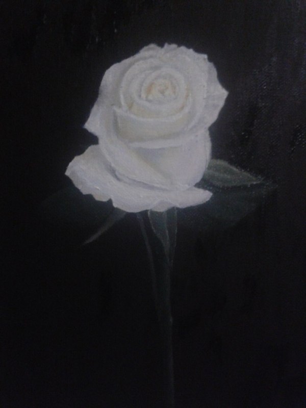 Rose. Painted with oil by me. - My, the Rose, Painting, Oil paints, Maso, Learning to draw, Flowers, Art